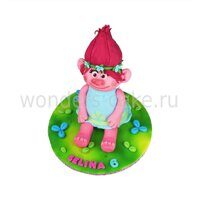 Торт с троллями для девочки на 6 лет
